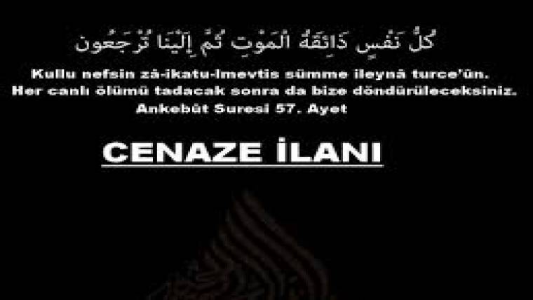 Vefat ilanı: Feride Arslan